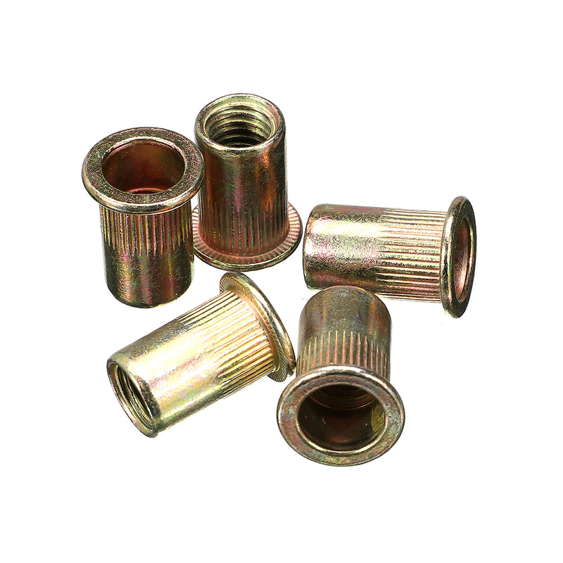 Suleve MXZN6 115Pcs Mixed Zinc Plated Rivet Nut Rivnuts Blindnuts Nutserts M4-M10 Nut Insert Rivet Assortment Kits