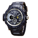 SBAO S8006-2 Dual Display Digital Watch Multifunction Men Fashion Back Light Alarm Sport Watch