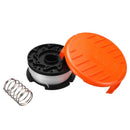 6pcs 30ft Trimmer Line Replacement Spool Cap Cover Spring For Black And Decker String Trimmers
