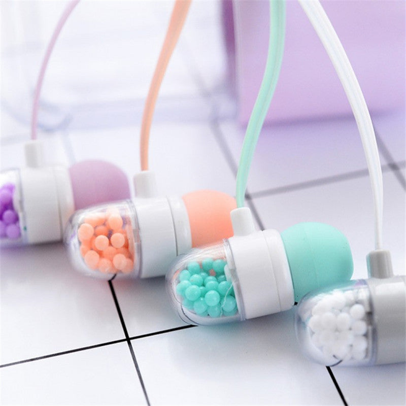 Universal Macaron Capsule Shape Storage Box In-ear Earphone Headphone for Samsung S8 iPhone 8 X Xiaomi