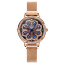 Deffrun 360 Watch Dial Rotate Unique Design Ladies Watch Stainless Steel Band Quartz Watch