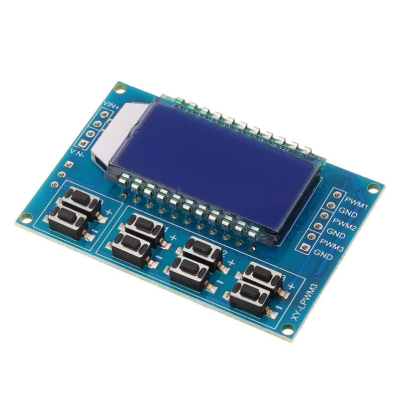 3 Channel PWM Pulse Frequency Duty Ratio Adjustable Controller Module Square Wave Rectangular Signal Generator
