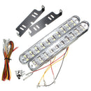 2pcs 20SMD 5050 White 10SMD 3528 Yellow LED Car Daytime Running Lights DRL with Turn Lights