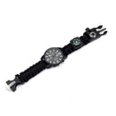 IPRee 7 In 1 EDC Survival Compasss Bracelet Watch 3ATM Waterproof Emergency Paracord Wristband