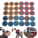 30Pcs 2 Inch Mix Sanding Roloc Disc with Holder Roll Lock Surface Coarse Sandpaper Pad 50mm