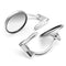 7/8inch Motorcycle Handlebar End View Metal Mirrors 360 Rotation Cafe Racer Chrome