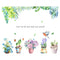 Miico FX82026 2 PCS Flower Printing Sticker Decorative Sticker Sofa Background Wall Sticker DIY Sticker