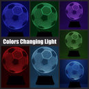 3D Bulbing Football Soccer Night 7 Multicolor Changeing LED Desk Table Light Lamp