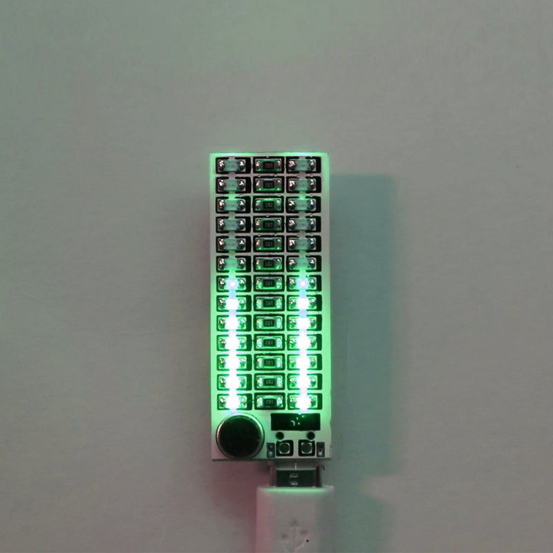 10pcs 2*13 USB Mini Voice Control Music Audio Spectrum Flash Volume Level Green LED Display Module