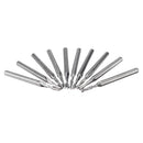 Drillpro 10pcs 3.175mm Shank 2 Flutes End Mills Spiral CNC Router Bit Engraving Milling Cutter