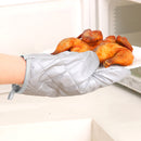 Heat-insulated Glove Cotton Silver Coated Oven Mitts Baking Protective Microwave Oven Gloves