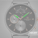 NAVIFORCE 3010 Ultra Thin Casual Style Men Wrist Watch Stainless Steel Band Quartz Watch