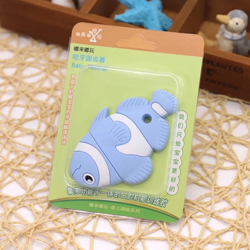 Fish Shape Baby Teethers Silica Gel Molar Baton