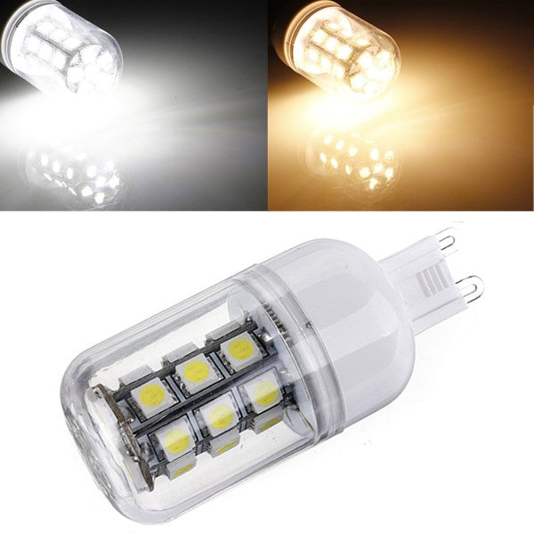 G9 3W White/Warm White 350LM 27 SMD 5050 LED Corn Light Bulb 12V