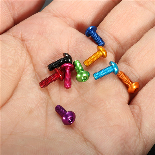 Suleve M3AH5 10Pcs M36mm Hex Socket Screws Round Head Cap Screws 7075 Aluminum Alloy