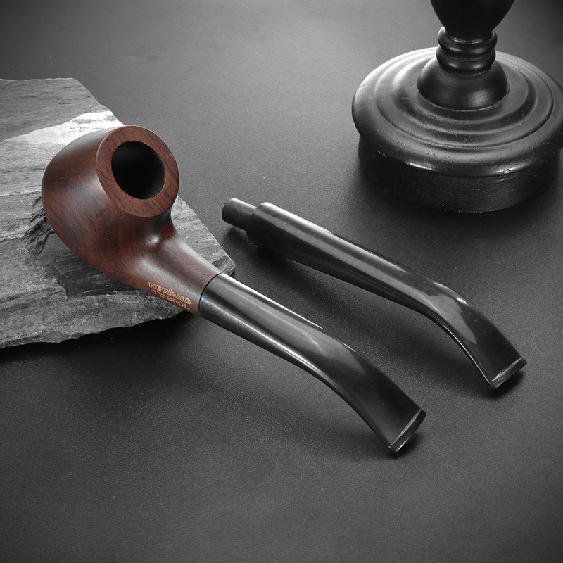 Highend Double Handle Ebony Wooden Water Pipe Handmade Tool