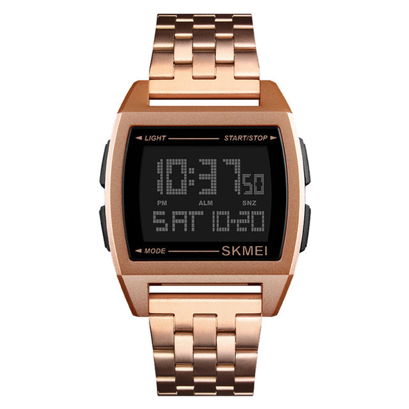 SKMEI 1368 Sport Men Watch 3ATM Waterproof Week Display LED Electronic Digital Watch