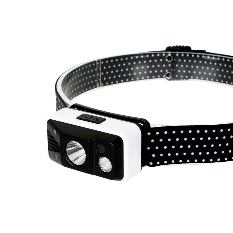 XANES TM-G17 800LM LG LED 10M Infrared Induction Headlamp 5 Modes 45Adjustable Double Switches 1200mAh USB Rechargeable Headlamp Outdoor Bike Headlamps Riding Cycling Lights