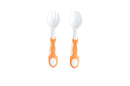 PUKU Kids Fork and Spoon Set with Carrying Case Child Pack Utensils Baby Tableware BPA- Free