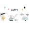 Miico FX64037 Cartoon Wall Stickers Children's Room Decoration Wall Stickers DIY Sticker