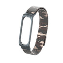 Camouflage Metal Watch Band Watch Strap Replacement for Xiaomi Miband 4