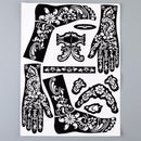 Henna Fashional Temporary Tattoo Stencils Templates Stickers Hands Feet Painting Decal