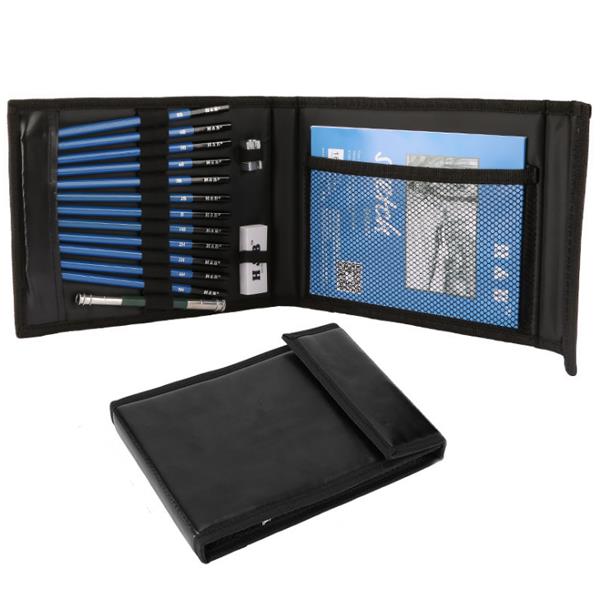 H&B HB-TZ68 17 Beginner Sketch Wood Pencil Drawing Tool Set Art Painting Set For Student Study