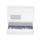 Drillpro 20pcs 3x3mm NACO Blue Coating Burrs Rotary File Tungsten Carbide Router Rasps
