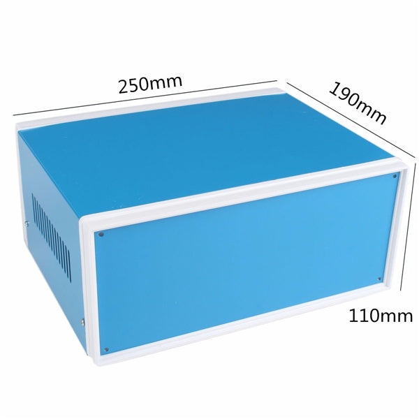 250x190x110mm Blue Metal Electronic Enclosures DIY Power Junction Box