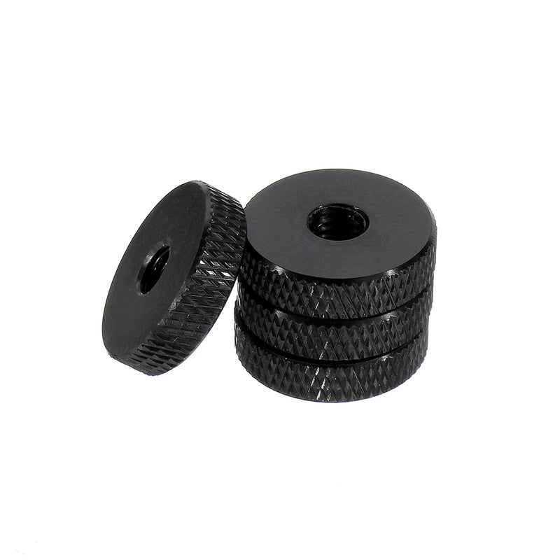 10Pcs M6 Manual Knurled Thumb Aluminum Alloy Screw Nut Spacer Flat Washer