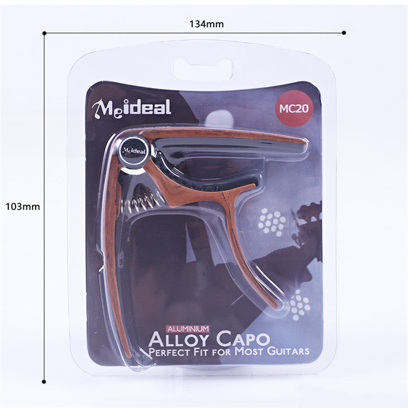 Guitar Capo Wood Grain Metal for Guitar Ukulele Tuning Beginners