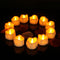 12 Pcs/Lot Led Yellow Flicker Drop Tear Candle Tealight Electronic Flameless Candle Decorations
