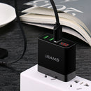 USAMS US-CC035 3A 3 USB Ports EU Plug Travel Wall Charger For iPhoneX 8/8Plus Samsung S9 S8 Xiaomi 6