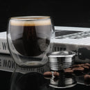 Reusable Stainless Steel Refillable Coffee Capsule Cup for DELTA Q MILKQOOL/NDIQ7323 Machine