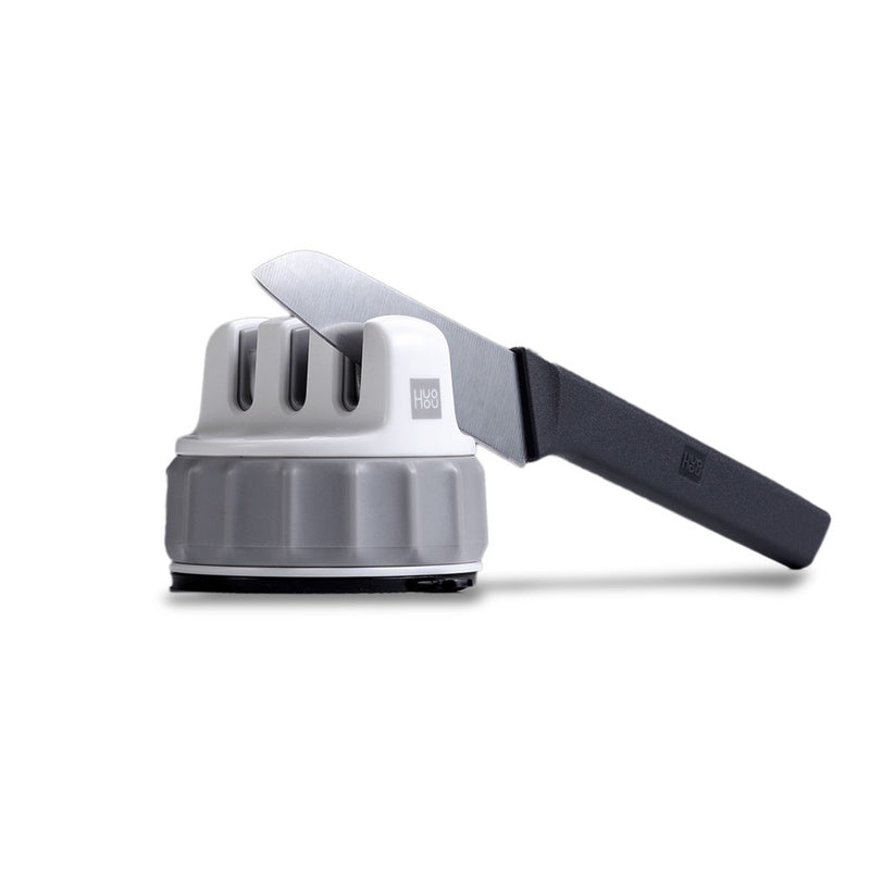 HUOHOU Fixable Knife Sharpener Sharpen Stone Trible Wheel Whetstone Sharpeners Sharpening Tool Grindstone From Xiaomi Youpin