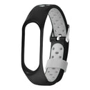 Bakeey Dual Color Metal Buckle Replacement Silicone Watch Band for Xiaomi Band 4&3 Smart Watch