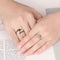 Vintage Open Couple Ring Retro Angels Demons Adjustable Finger Rings Ethnic Jewelry for Women Men