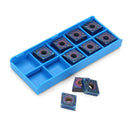 Drillpro 10pcs HRC45 Blue Nano CNMG120408-MA US735 Carbide Insert for MCLNR/L Turning Tool Holder