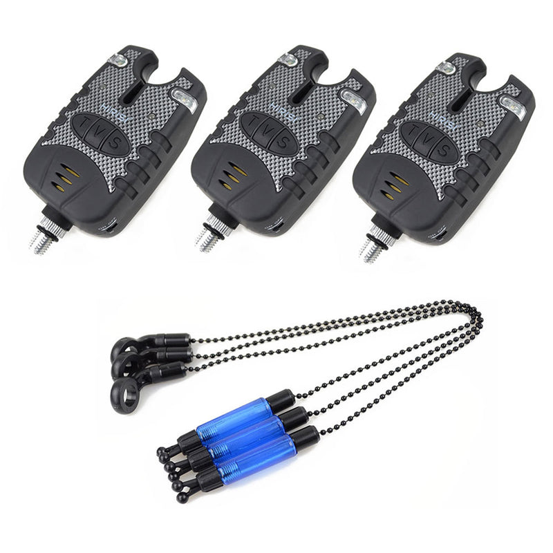 Carp Fishing Bite Alarm & Illuminated Swinger Set Water Resistant Night Light Fishing Tool