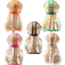 Pet Dog Puppy Hooded Rain Coat Waterproof Jacket Rainwear Hood Reflective Cloth Raincoat