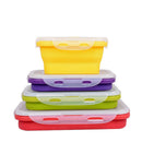 IPRee 4 Size Collapsible Silicone Lunch Boxes Portable Food Storage Kitchen Containers