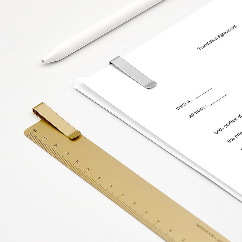 RUMA Metal Bookmark Straight Ruler Silver Clip Ruler From Xiaomi Youpin