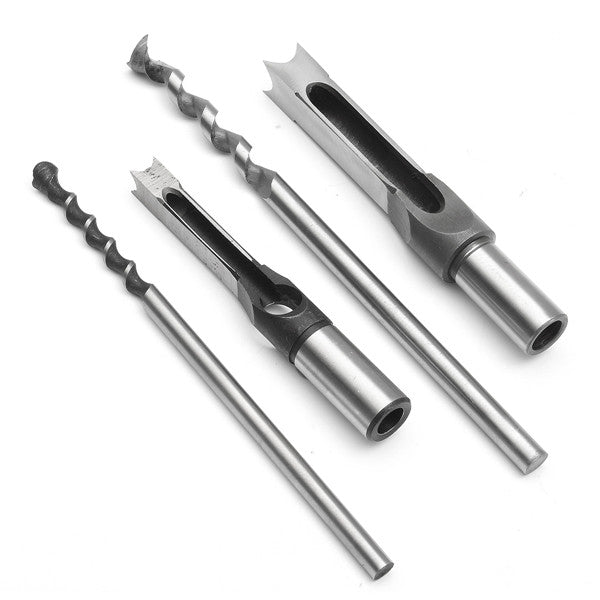 2pcs 10mm/16mm Square Hole Saw Drill Bit Mortising Chisel Auger Drill Bit Wood Working Tool