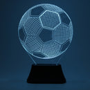 3D Bulbing Football Soccer Night 7 Multicolor Changeing LED Desk Table Light Lamp