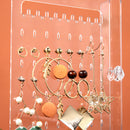 Jewelry Display Stand Dustproof Earrings Holder Jewelry Display Rack Storage Organizer Box