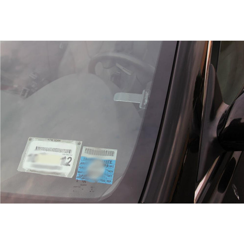 2Pcs Vehicle Parking Ticket Permit Holder Clip Sticker Windscreen Window Binder Clips