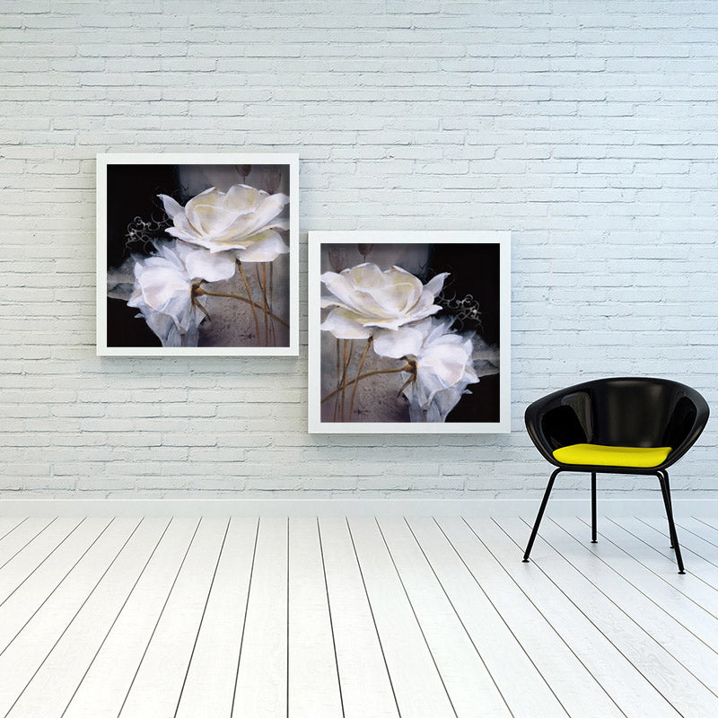 Miico Hand Painted Combination Decorative Paintings Petals Painting Wall Art For Home Decoration