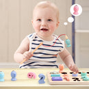 Wooden Magnetic Fishing Game Rods Fish Childrens Kids Wood Magnet Board Toys Puzzle games