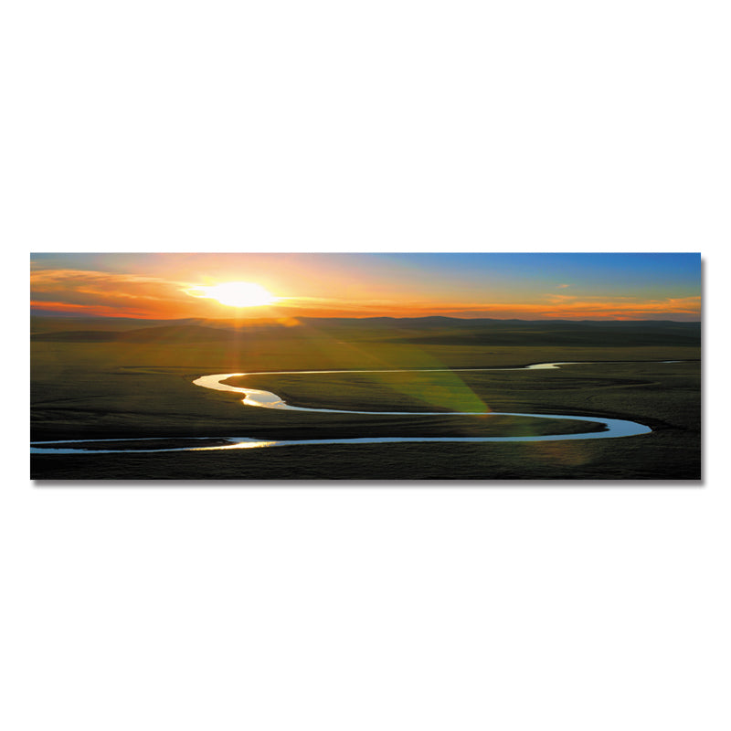 DYC 10961 Single Spray Oil Paintings Grassland Sunrise Scenery For Home Decoration Paintings Wall Art