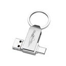Machenike USB3.0 Type-C Micro USB 3-in-1 Flash Drive 32G 64G 128G USB Disk Mini Metal U Disk Pen Drive for Mobile Phone PC